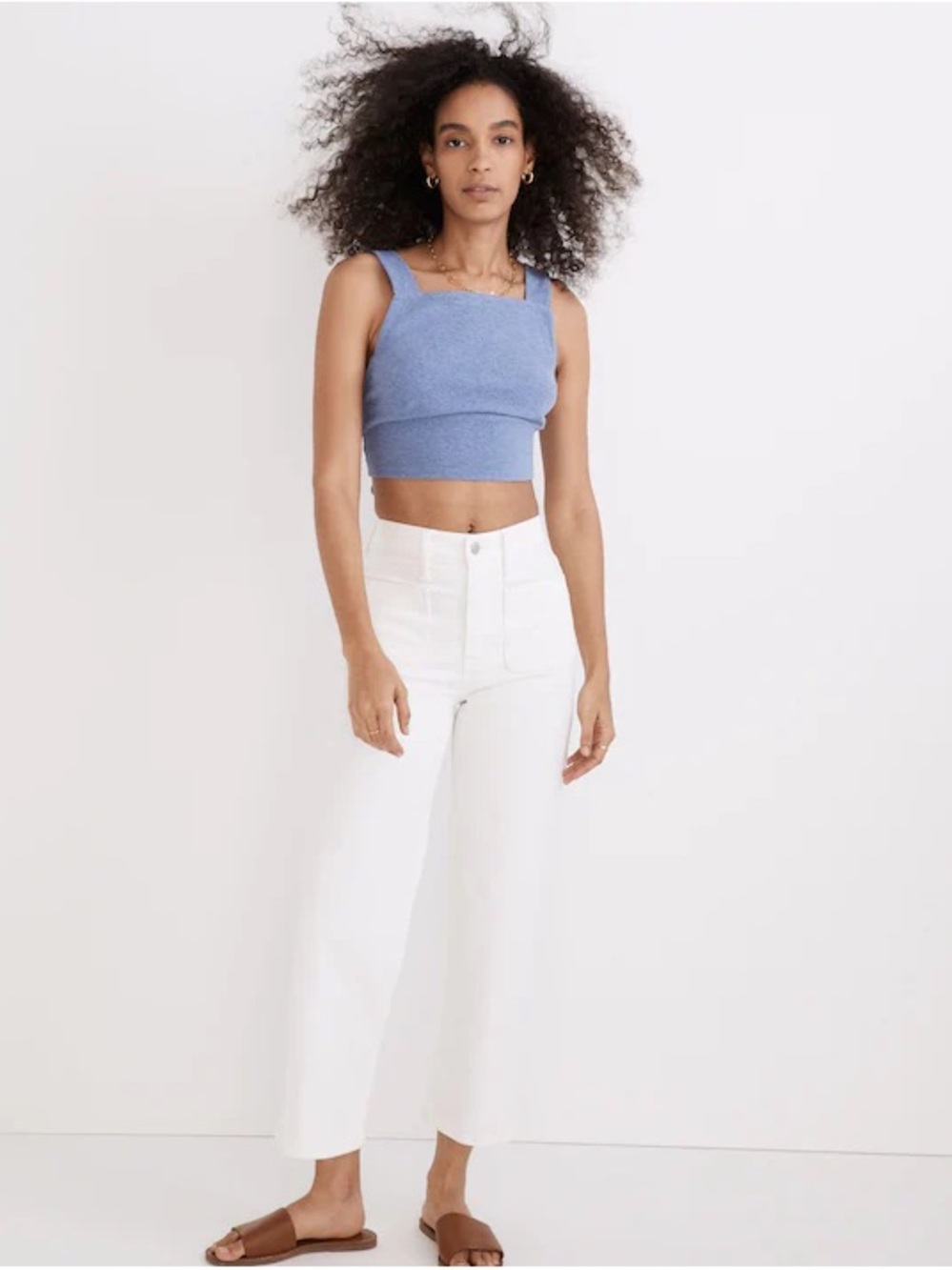 Madewell The Perfect Vintage Wide-Leg Jean in Tile White 29